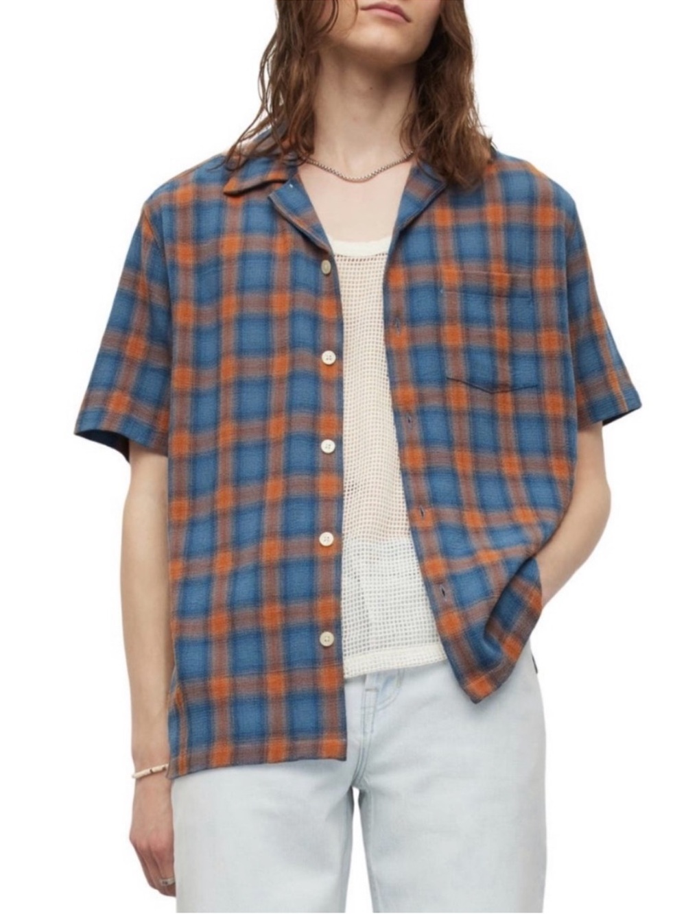 AllSaints Men’s Talaia Camp Shirt medium